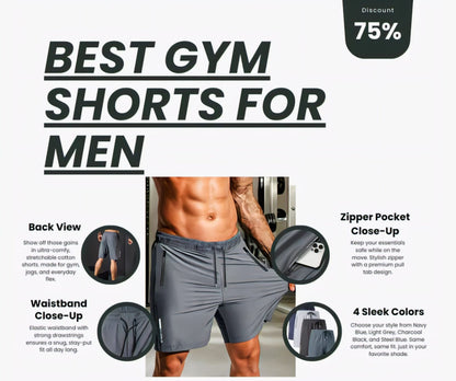 Men's Stretchable Cotton Shorts