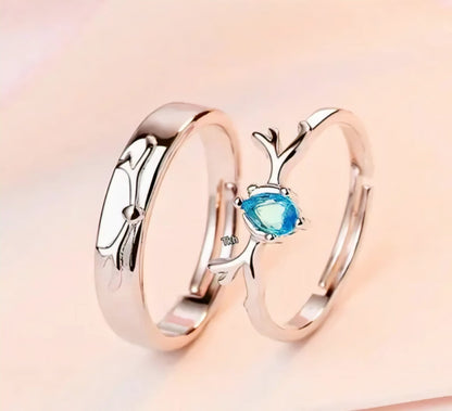 Adjustable couple Rings Set || Gifts For Couple .