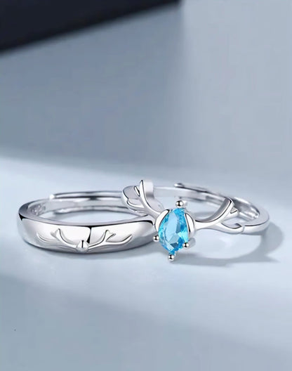 Adjustable couple Rings Set || Gifts For Couple .