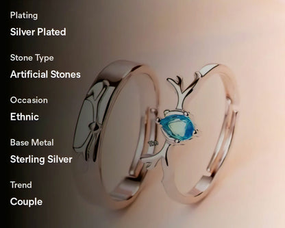 Adjustable couple Rings Set || Gifts For Couple .