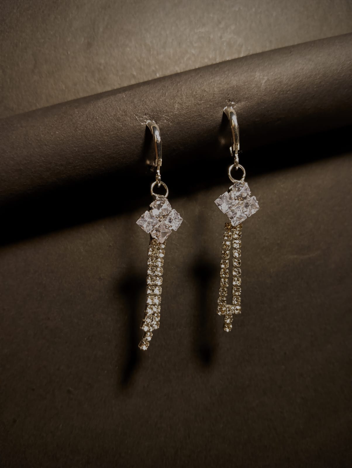 ✨ Crystal Cascade Drop Earrings