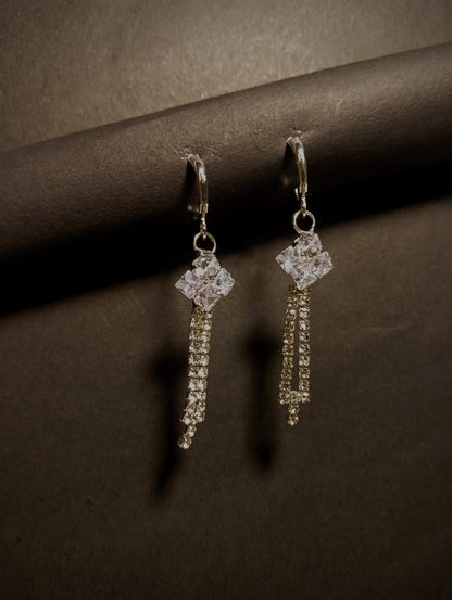 ✨ Crystal Cascade Drop Earrings